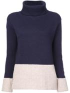 Derek Lam 10 Crosby Turtleneck Sweater With Contrast Rib Detail - Blue