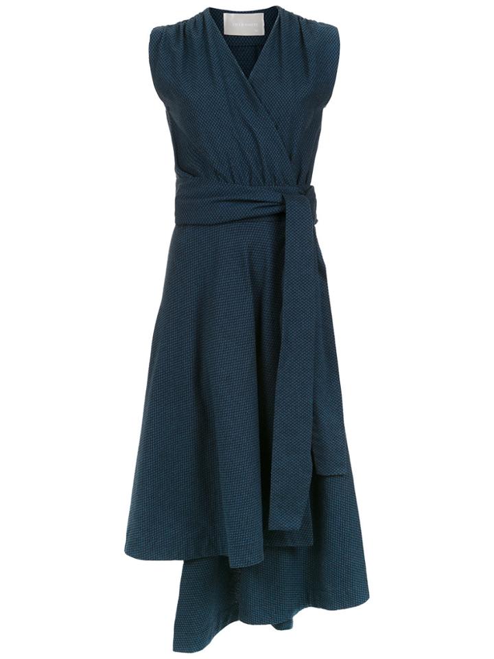 Lilly Sarti Transpasse Berthe Midi Dress - Blue