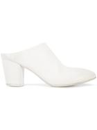 Marsèll Block Heeled Mules - White