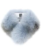 Mr & Mrs Italy Two-tone Fur Collar - Blue