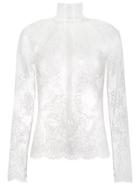 Bella Freud Lady Jane Sheer Lace Blouse - White