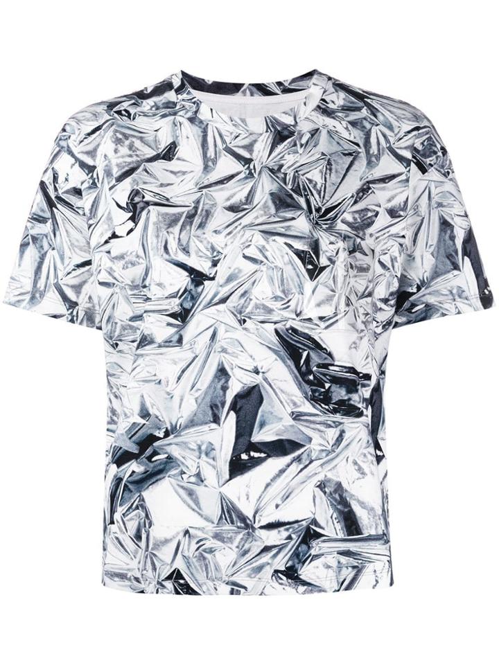 Mm6 Maison Margiela Crinkle Printed T-shirt - White