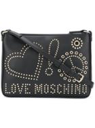 Love Moschino Studded Logo Shoulder Bag - Black