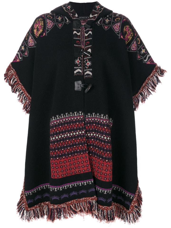 Etro Frayed Hooded Cardigan - Black
