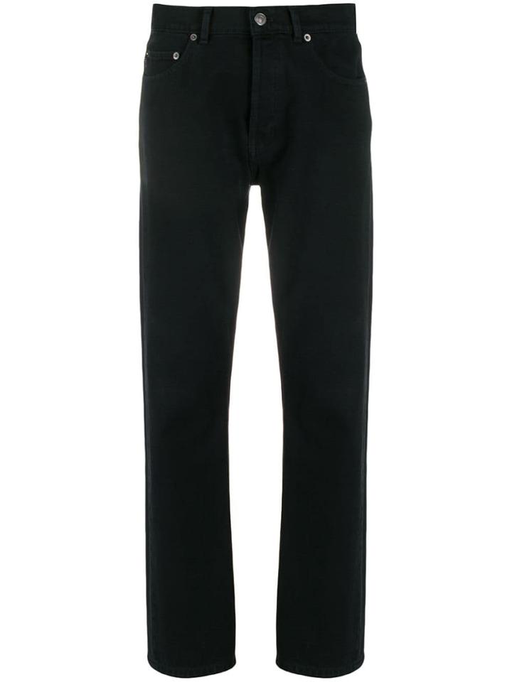 Balenciaga W Logo Denim Jacket - Black