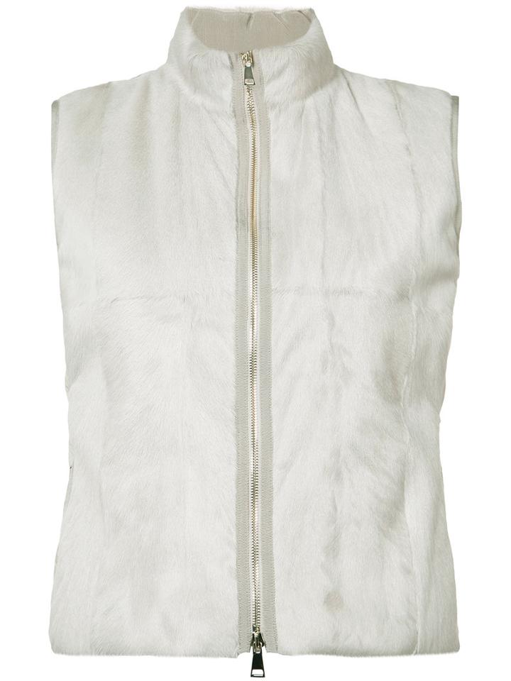Moncler Zipped Gilet, Women's, Size: 1, Polyamide/goat Fur/feather Down/feather