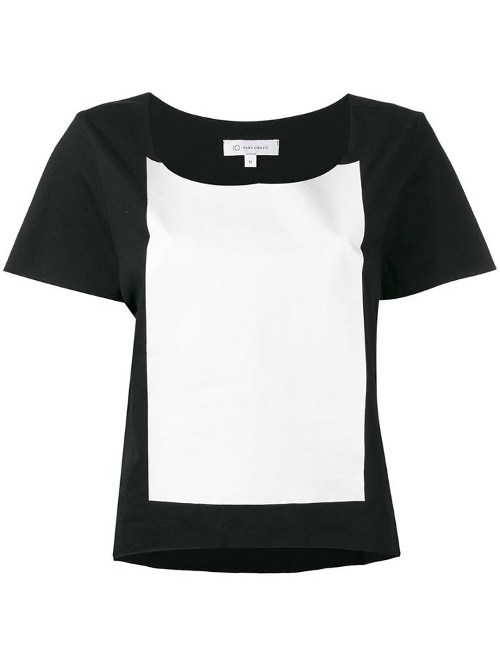 Io Ivana Omazic - Square Print T-shirt - Women - Cotton - L, Women's, Black, Cotton