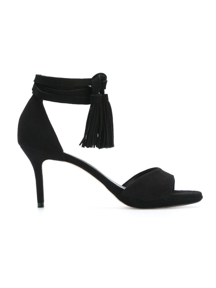 Sarah Chofakian Tassel Detail Sandals - Black