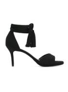 Sarah Chofakian Tassel Detail Sandals - Black
