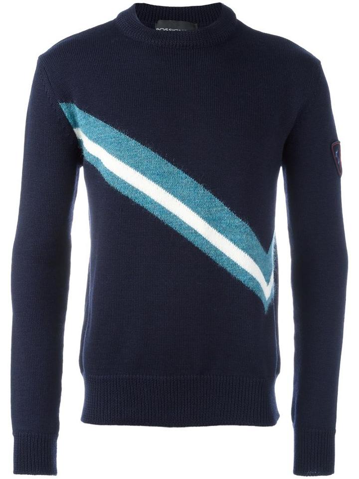 Rossignol Diagonal Striped Jumper, Men's, Size: 48, Blue, Mohair/virgin Wool