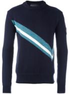 Rossignol Diagonal Striped Jumper, Men's, Size: 48, Blue, Mohair/virgin Wool