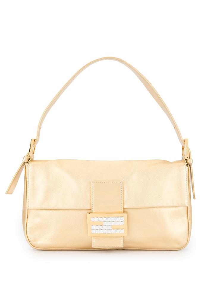 Fendi Vintage Metallic Baguette Bag - Gold