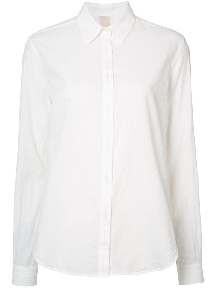 Forme D'expression - Pleated Plaquette Blouse - Women - Cotton - L, White, Cotton