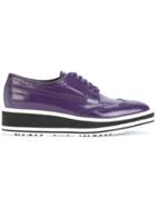Prada Lace-up Derby Shoes - Pink & Purple