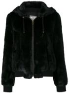 Meteo By Yves Salomon Zipped Hooded Jacket - Black