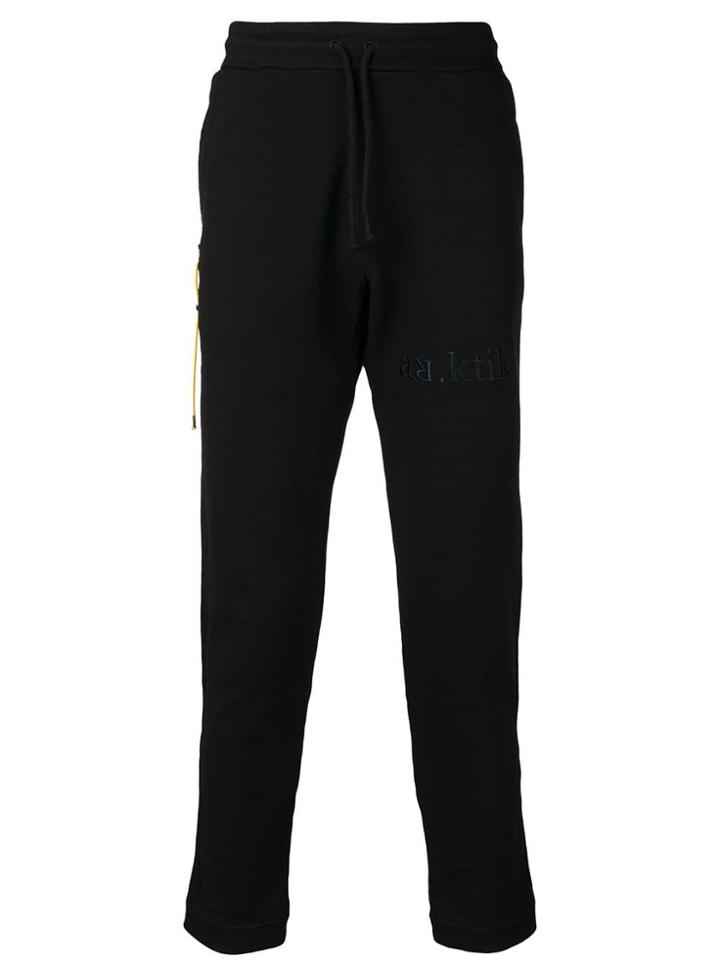 Geym Loose Embroidered Jogging - Black