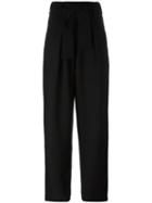 Marcelo Burlon County Of Milan - Belted Trousers - Women - Cotton/polyamide/spandex/elastane/virgin Wool - 42, Black, Cotton/polyamide/spandex/elastane/virgin Wool
