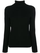 Victoria Victoria Beckham Buttoned Back Turtleneck Jumper - Black