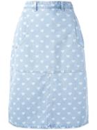 Diesel Denim Heart Skirt, Women's, Size: 26, Blue, Cotton