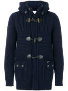 Bark Detachable Hood Knitted Jacket - Blue