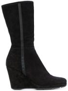 Prada Vintage Wedge Boots - Black