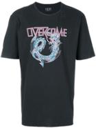 Overcome Distressed Printed T-shirt - Black