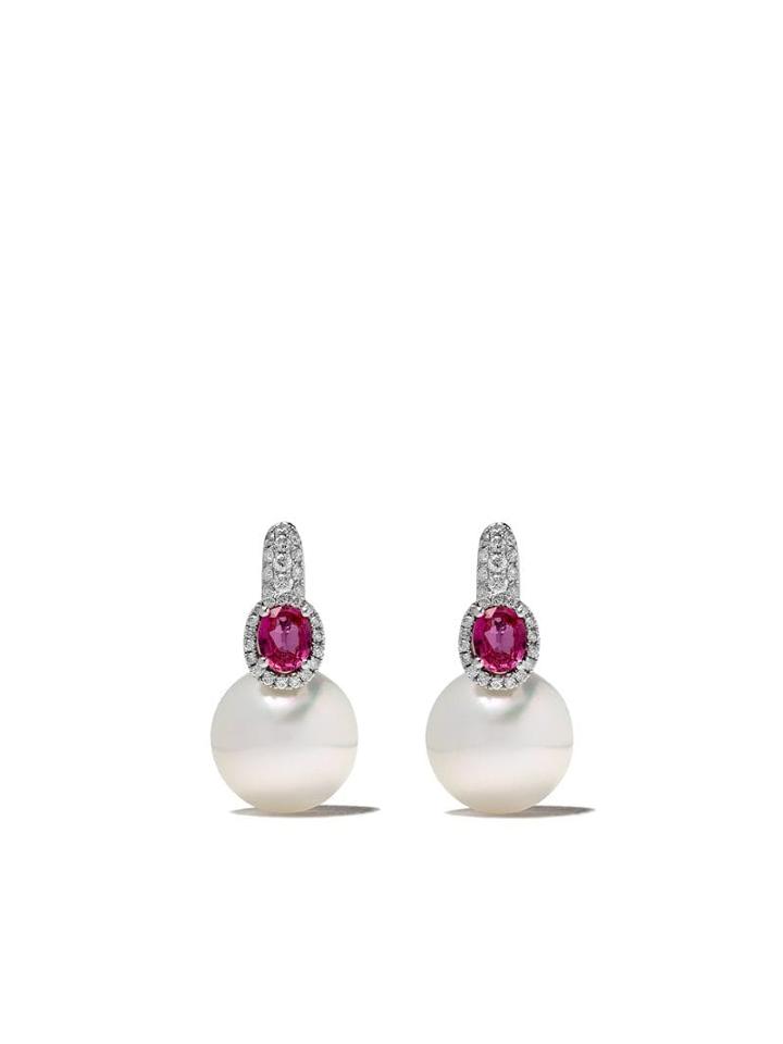 Yoko London 18kt White Gold Belgravia South Sea Pearl, Ruby And