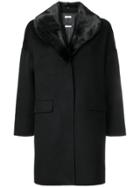 P.a.r.o.s.h. Fur Trimmed Coat - Black