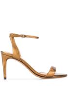 Alexandre Birman Metallic Ankle Strap Sandals - Gold