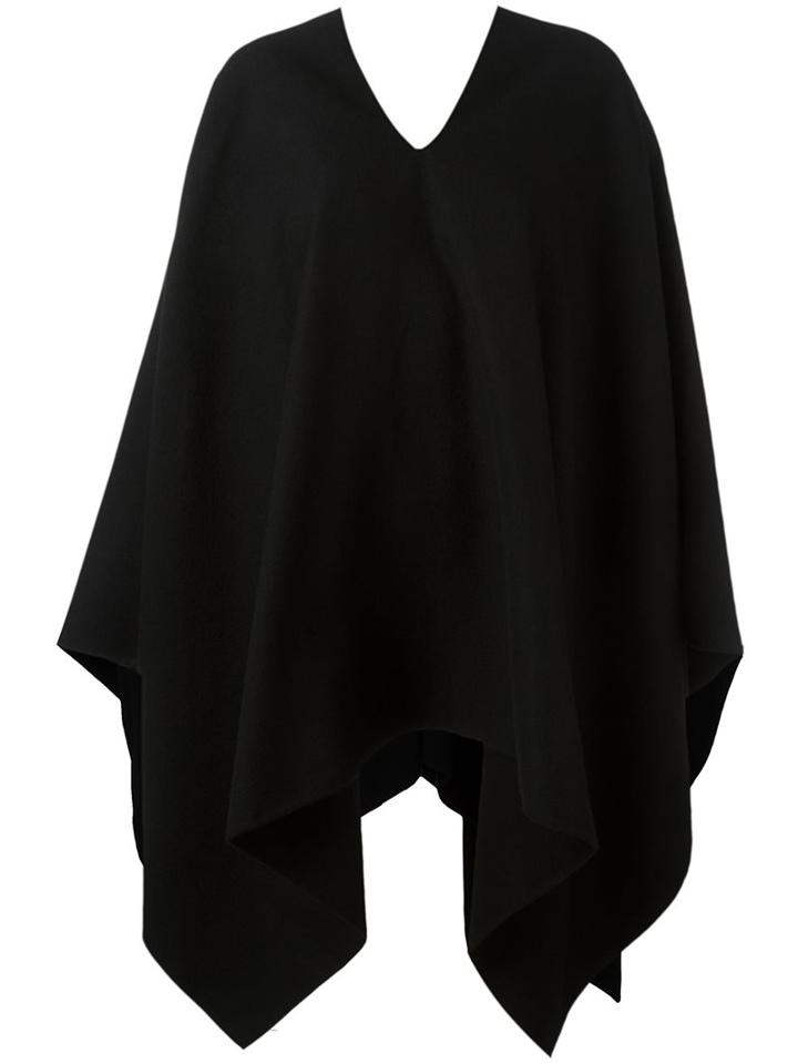 Agnona V-neck Cape, Women's, Black, Cashmere