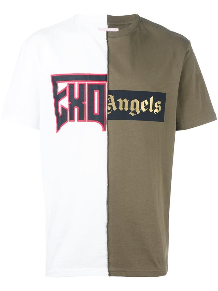 Palm Angels Bicolour Printed T-shirt