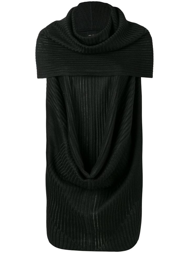 Rick Owens Ribbed Style Blouse - Black