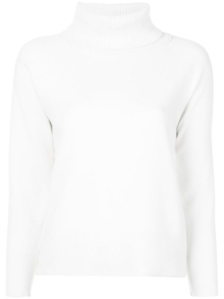 Moncler Fitted Turtle-neck Sweater - White