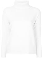 Moncler Fitted Turtle-neck Sweater - White