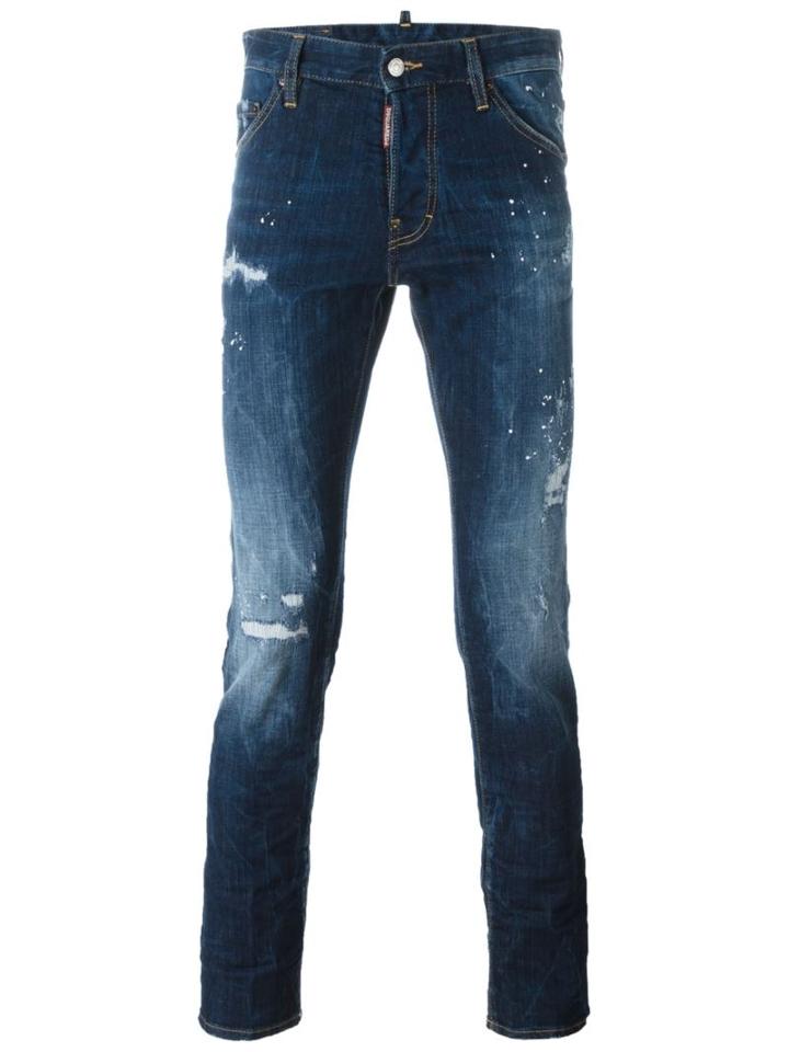 Dsquared2 Cool Guy Jeans, Men's, Size: 52, Blue, Cotton/spandex/elastane/polyester/calf Leather