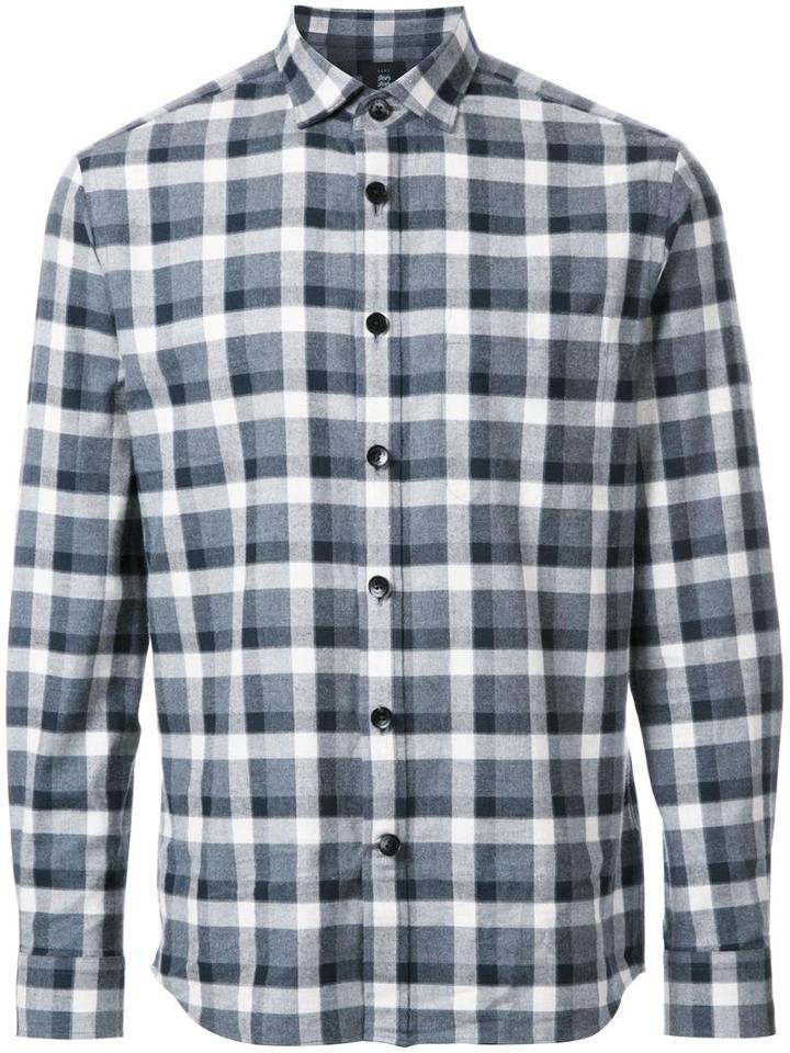 Kent & Curwen Buffalo Check Shirt, Men's, Size: Xxl, Grey, Cotton