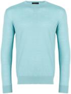 Prada Classic Crew Neck Jumper - Blue