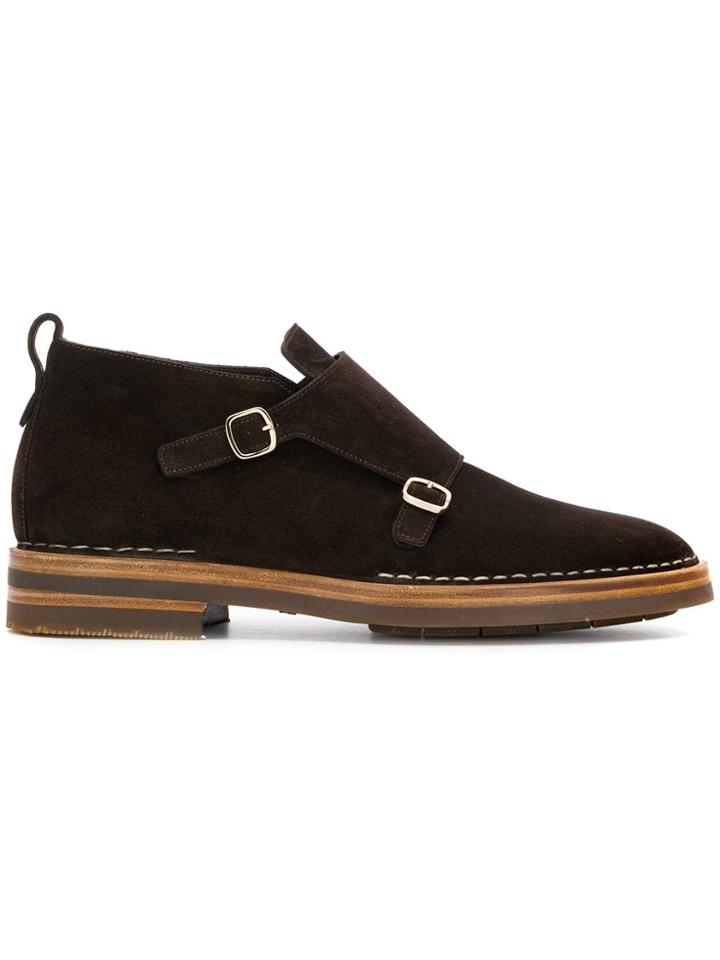 Santoni Buckle Loafers - Brown