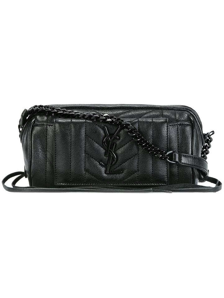 Saint Laurent 'rider Monogram' Crossbody Bag, Women's, Black