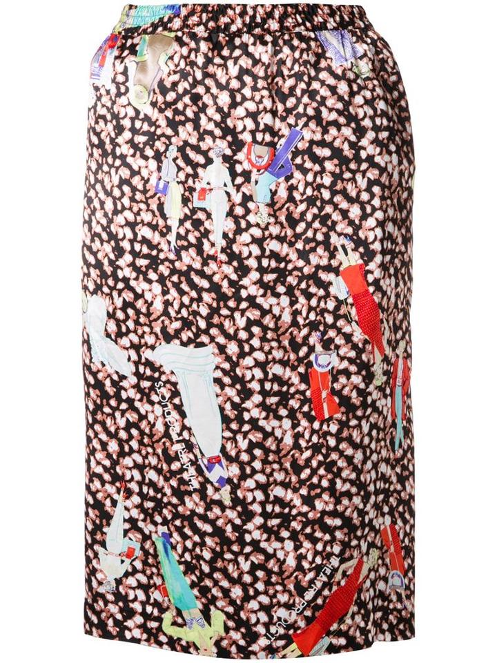 Theatre Products Multiple Prints Straight Skirt, Women's, Black, Rayon