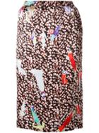 Theatre Products Multiple Prints Straight Skirt, Women's, Black, Rayon