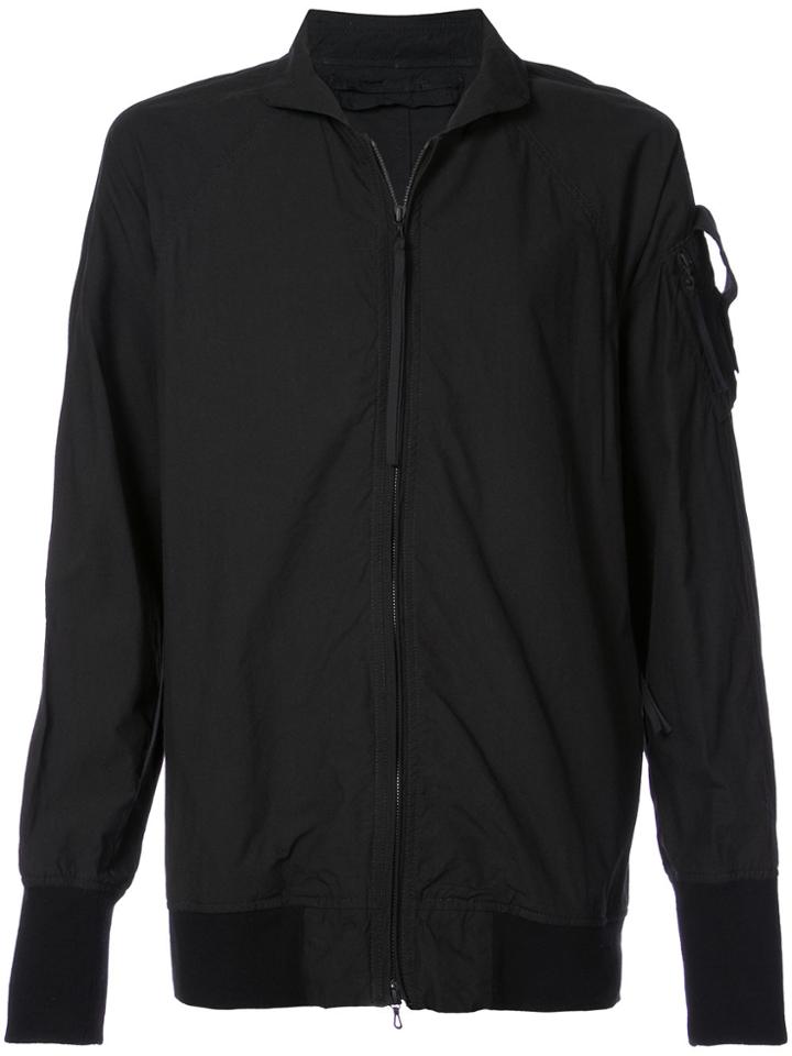 Julius Standing Collar Bomber Jacket - Black