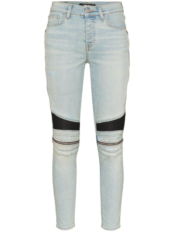 Amiri Mx2 Zipped Skinny Jeans - Blue