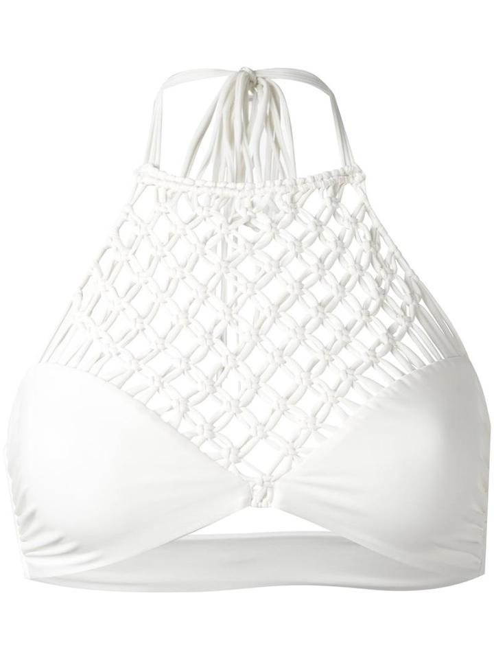 Mikoh 'lanikai' Bikini Top, Women's, Size: Small, White, Nylon/spandex/elastane