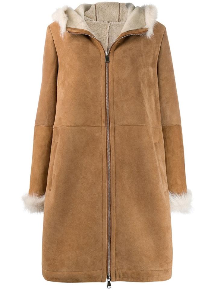 Liska Hooded Coat - Neutrals