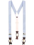 Albert Thurston - Printed Braces - Men - Silk/cotton/leather - One Size, Blue, Silk/cotton/leather