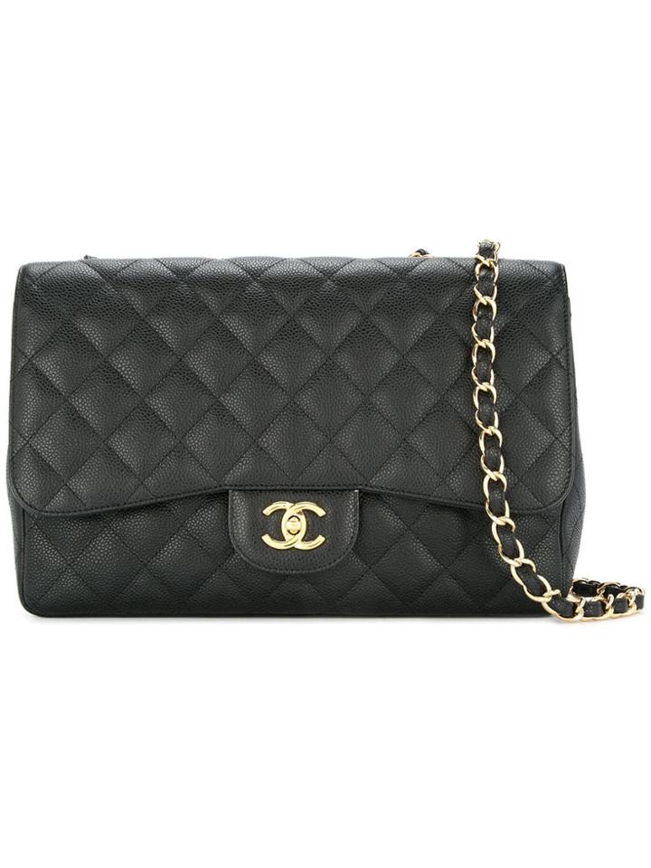 Chanel Pre-owned Double Chain Shoulder Bag - Black