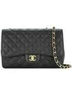 Chanel Pre-owned Double Chain Shoulder Bag - Black