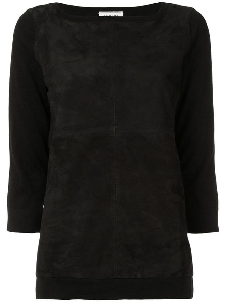 Snobby Sheep Panelled Jumper - Black
