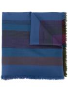 Christian Dior Vintage Tonal Stripe Scarf, Women's, Blue
